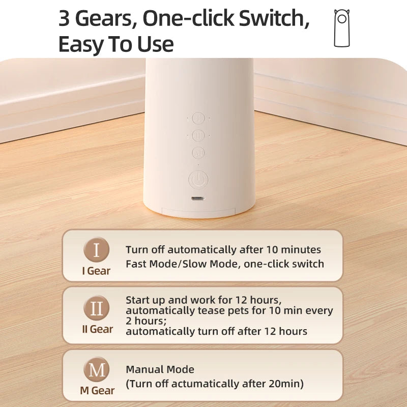 Automatic Smart Cat Toy with Laser & Teasing Modes