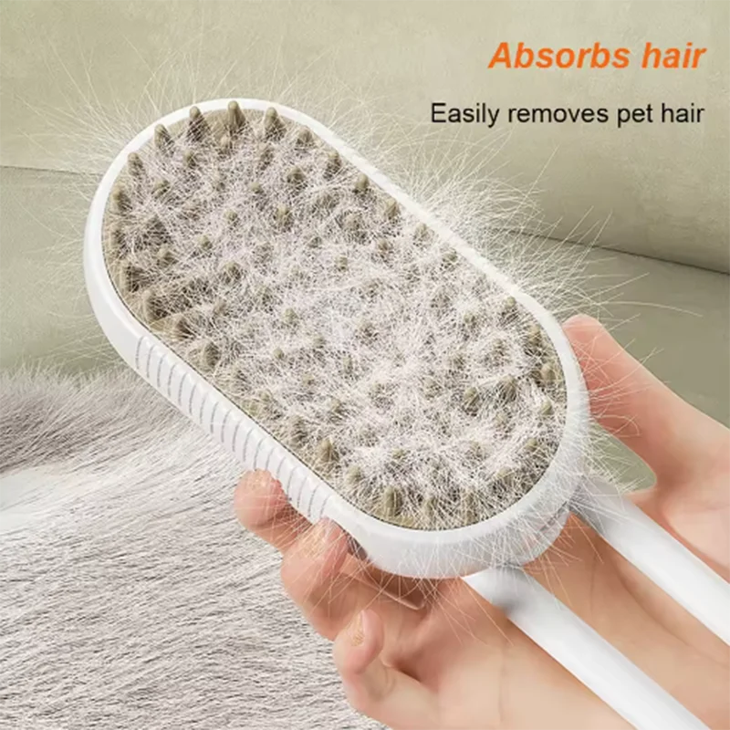 3-in-1 Pet Grooming Comb with Spray & Massage Function