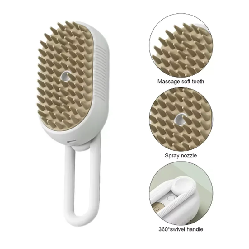 3-in-1 Pet Grooming Comb with Spray & Massage Function