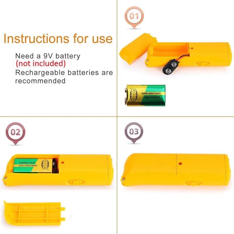 Ultrasonic Dog Training & Bark Control Device