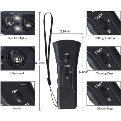 Ultrasonic Dog Training & Bark Control Device