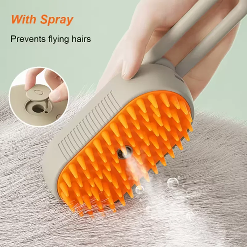 3-in-1 Pet Grooming Comb with Spray & Massage Function
