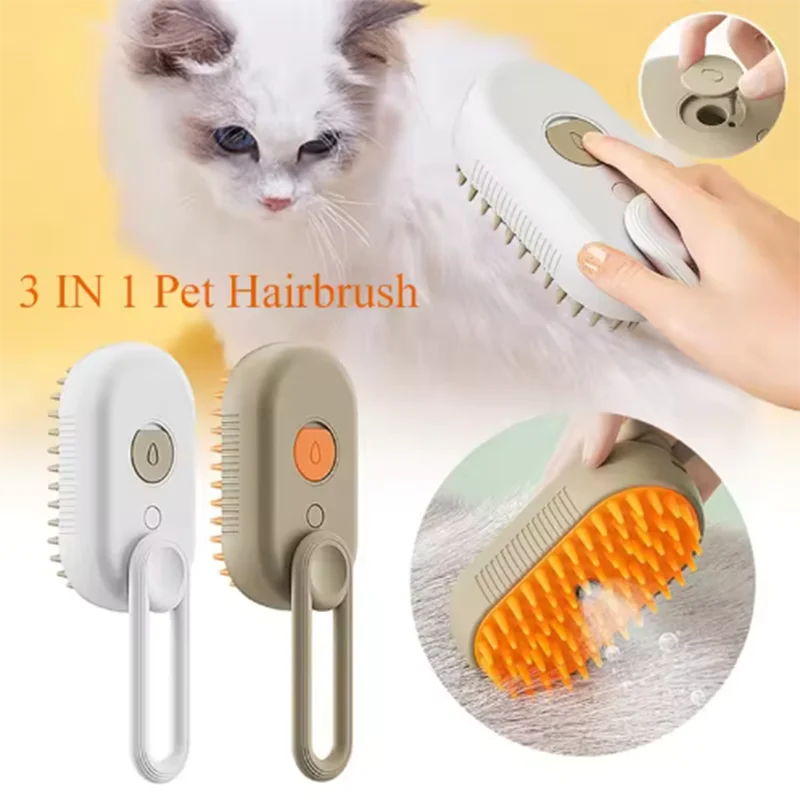 3-in-1 Pet Grooming Comb with Spray & Massage Function